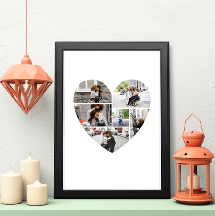 Picture of A3 Heart Photo personalised poster