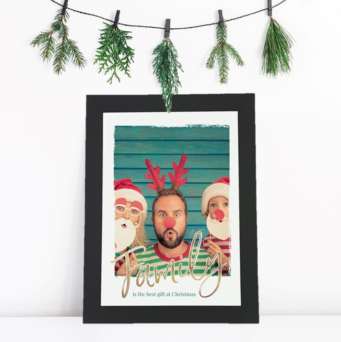 Picture of A3 Festive Family script personalised poster