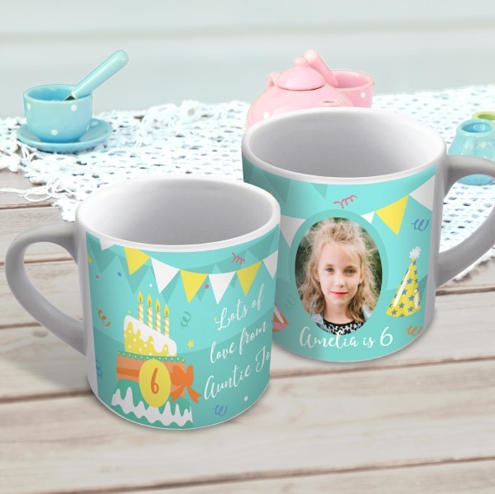 Picture of Birthday child's photo personalised mug