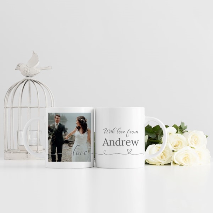 Picture of Love Script personalised mug