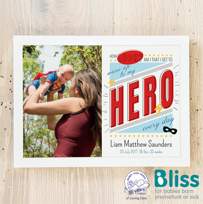 Picture of Hero baby personalised poster