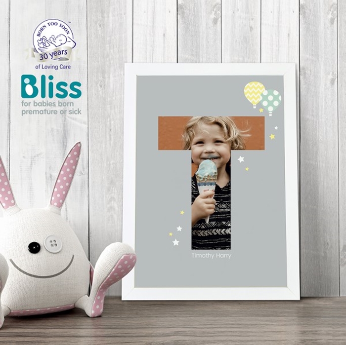 Picture of A4 Baby Alphabet 'T' personalised poster
