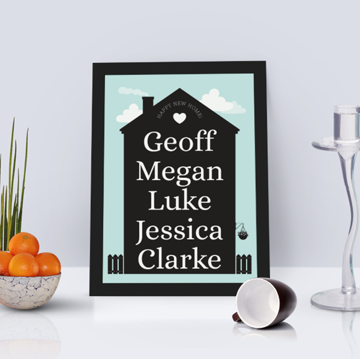 Picture of A4 New Home personalised poster