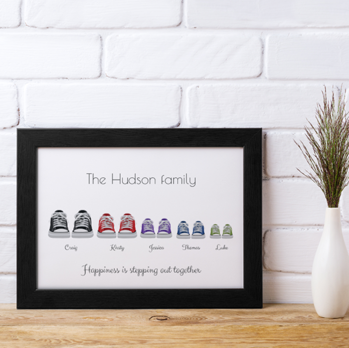 Picture of A4 Converse-style family personalised poster