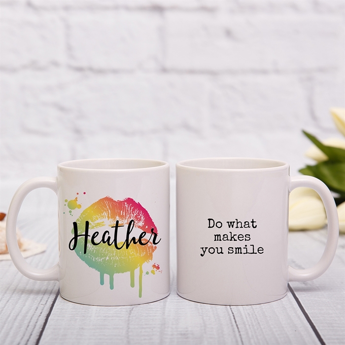 Picture of Tie-dye lips personalised mug