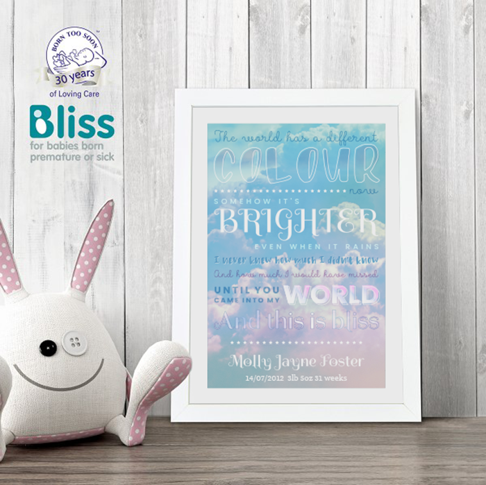 Picture of This is bliss poem personalised poster