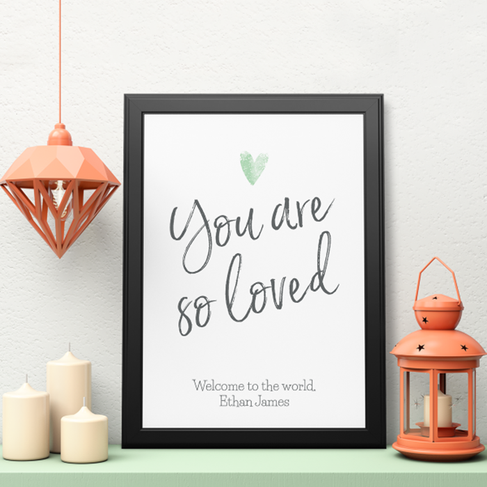 Picture of A3 You are so loved personalised poster