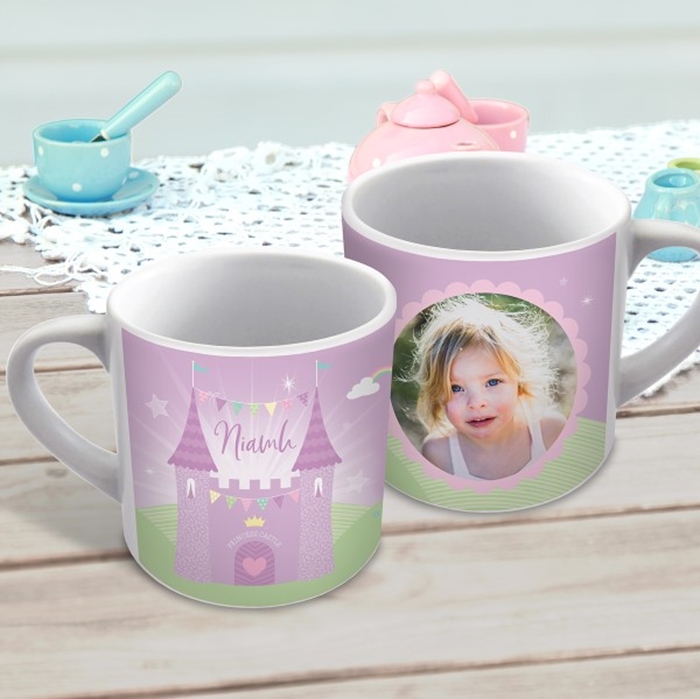 Picture of PRINCESS CASTLE child's photo personalised mug