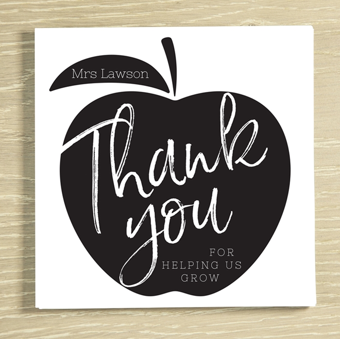 Picture of Thank You Teacher Apple personalised chocolate card