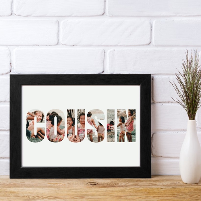 Picture of A4 Cousin Photo personalised poster