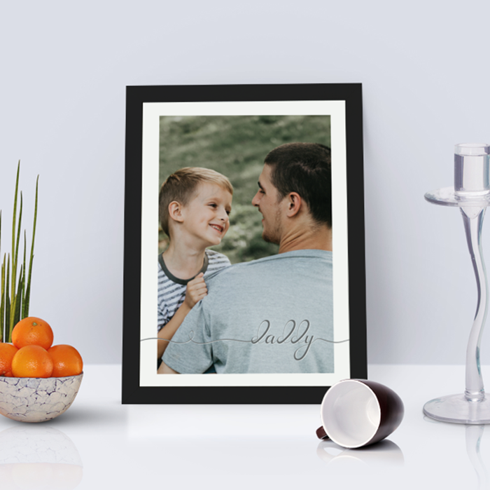 Show details for WOW Landscape A4 Daddy script personalised poster