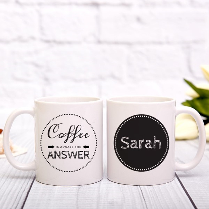 Picture of Coffee is always the answer personalised mug