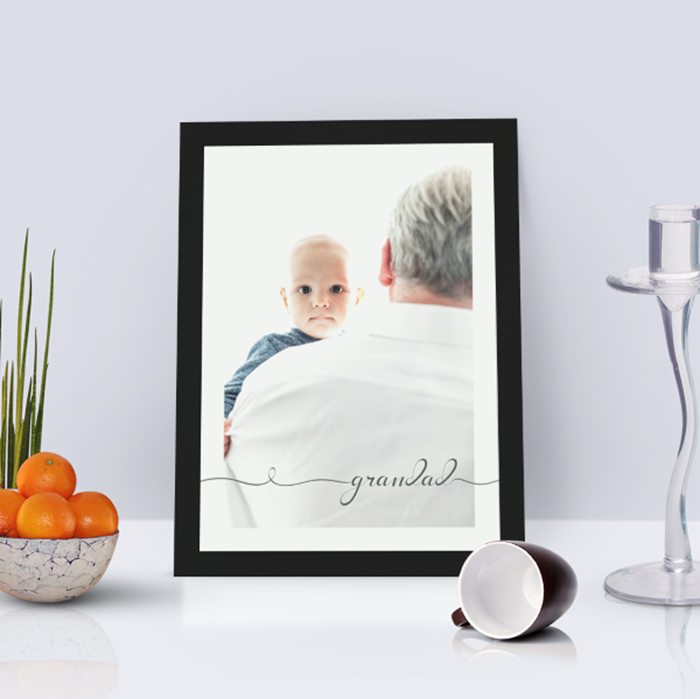 Show details for WOW A4 Grandad script personalised poster