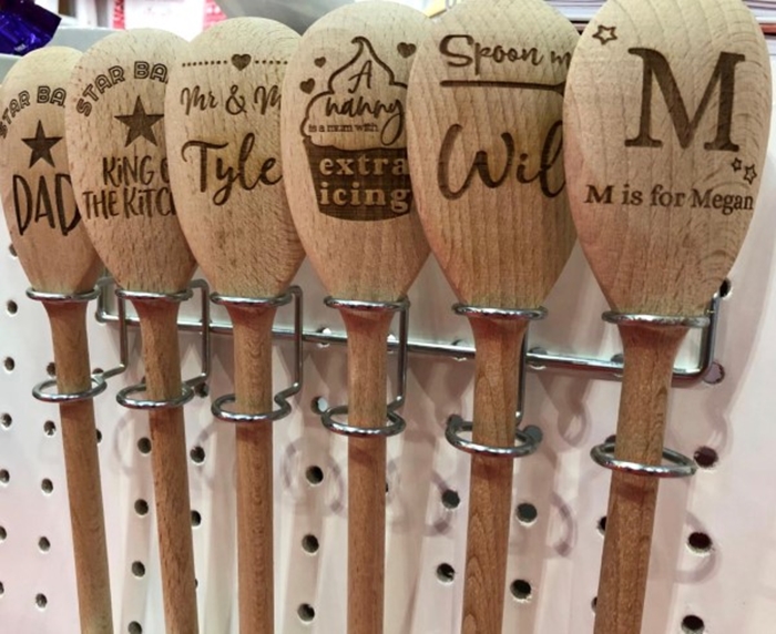 Picture of Stir Crazy Name Personalised wooden spoons