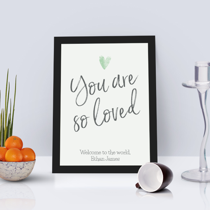 Picture of A4 You are so loved personalised poster