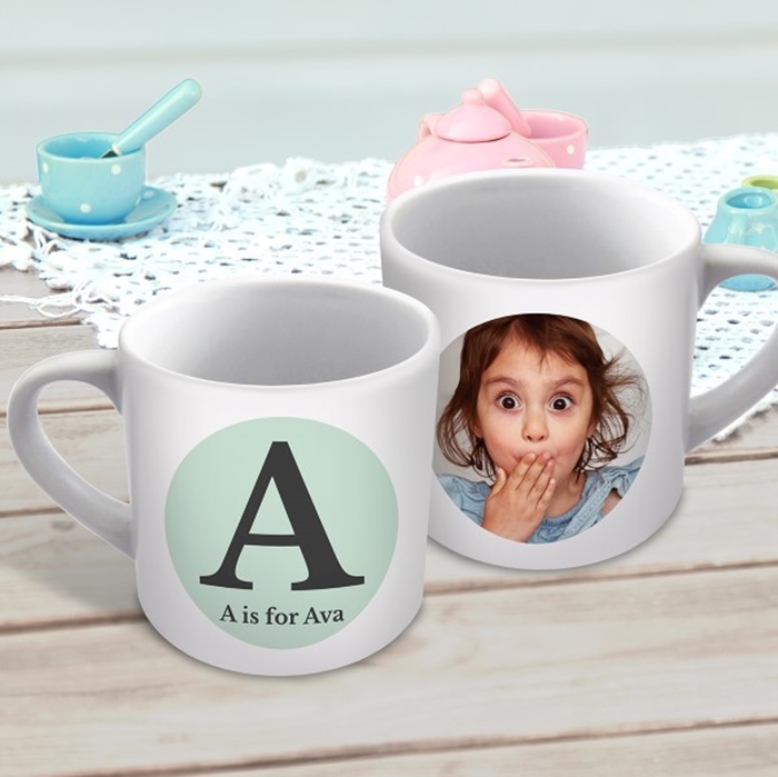Picture of Initial child's photo personalised mug