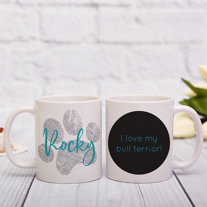 Picture of Paw print personalised mug