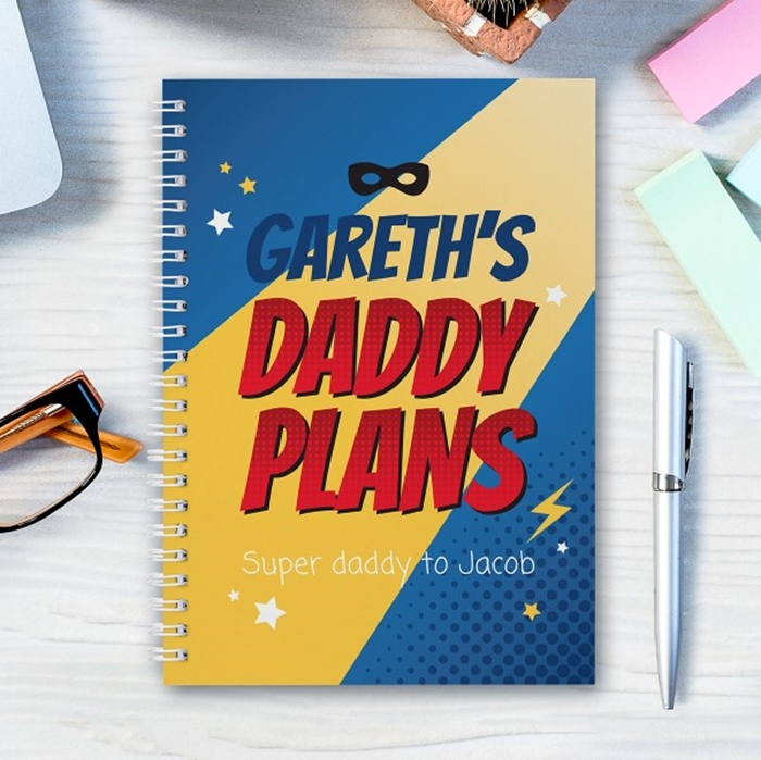 Picture of A5 Daddy plans hardcover spiral notebook