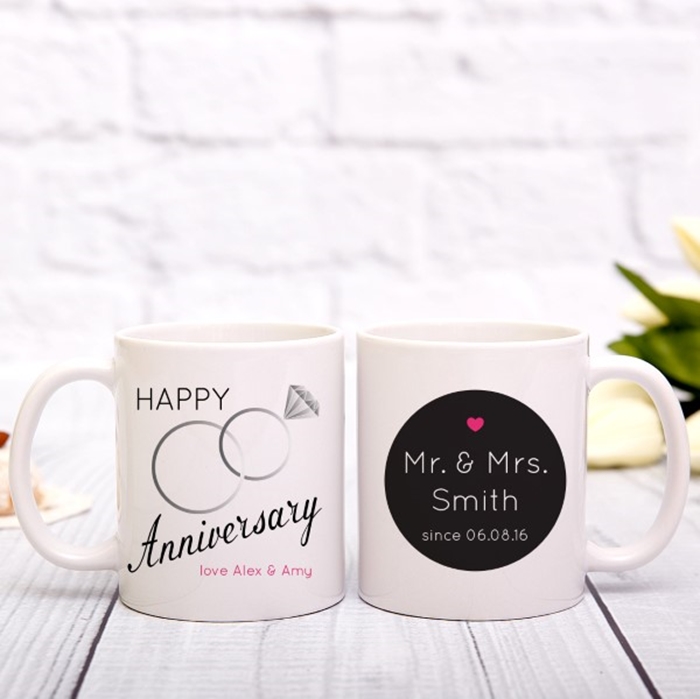 Picture of Happy Anniversary personalised mug