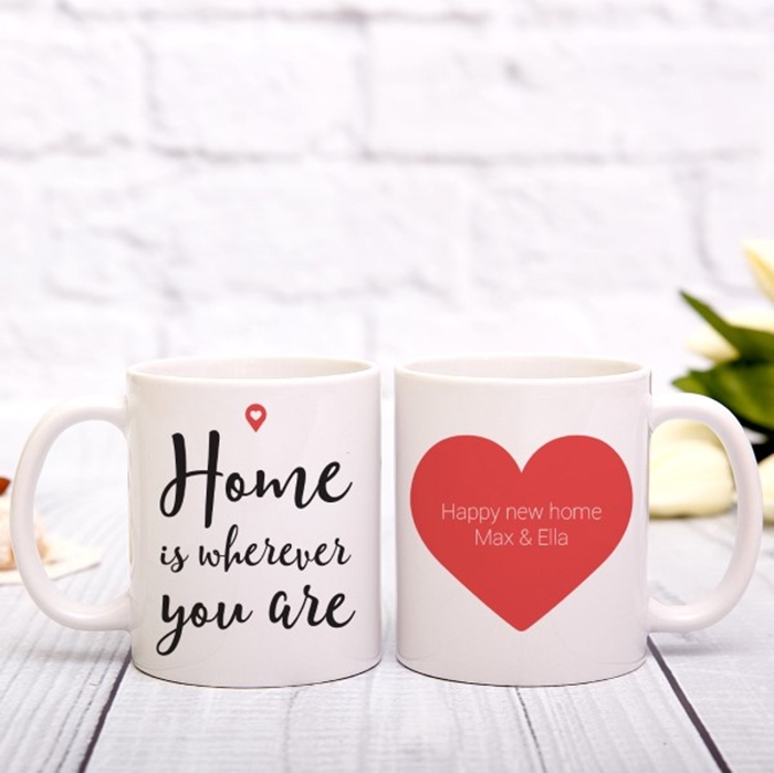 Picture of Home is wherever you are personalised mug