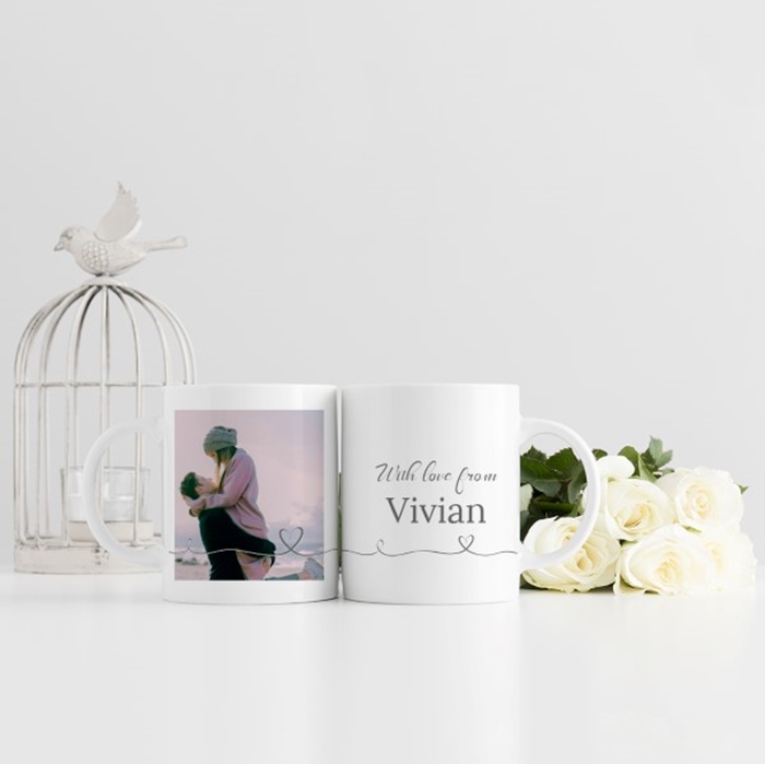 Picture of Heart Script personalised mug