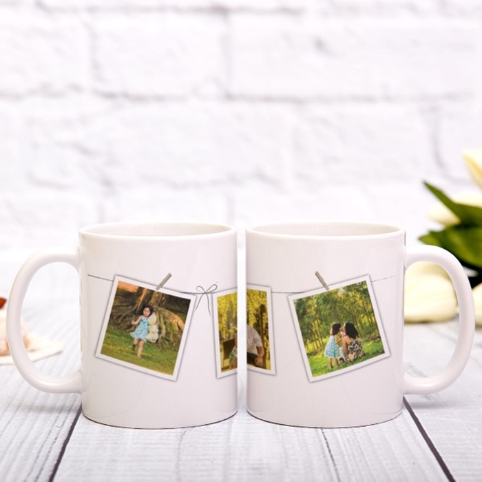 Picture of Washing line photos personalised mug