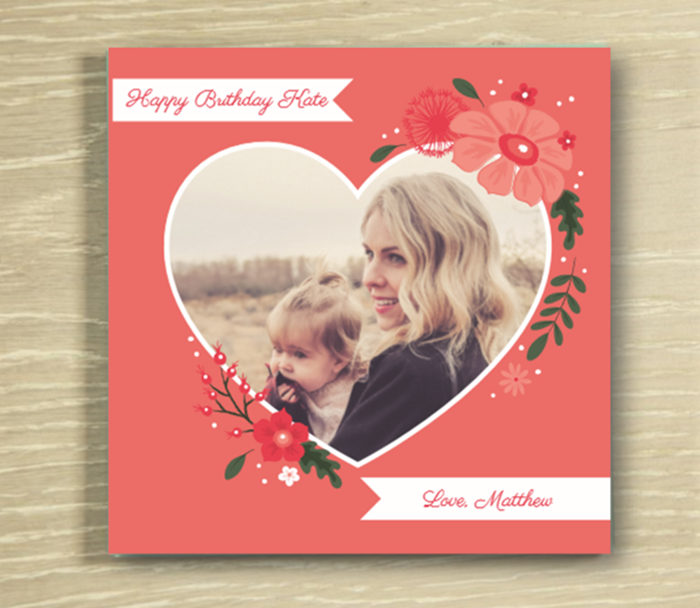 Picture of Beautiful Heart personalised chocolate card 