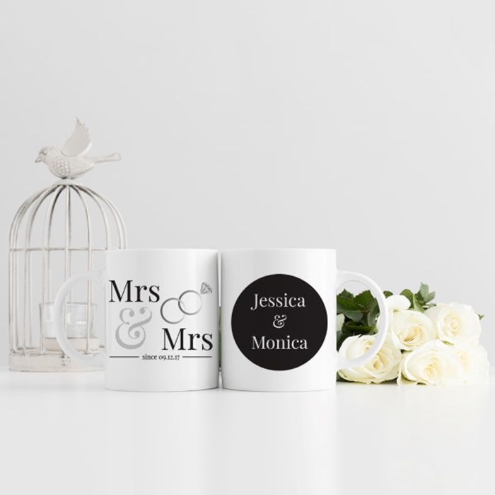 Picture of Mrs & Mrs Wedding Personalised Mug