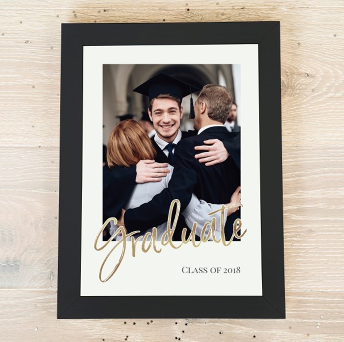 Picture of A3 Gold-effect Graduate script personalised poster