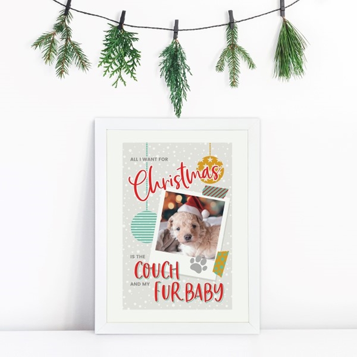 Picture of A4 All I want for Christmas pet personalised poster
