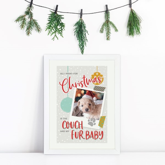 Show details for A4 All I want for Christmas pet personalised poster