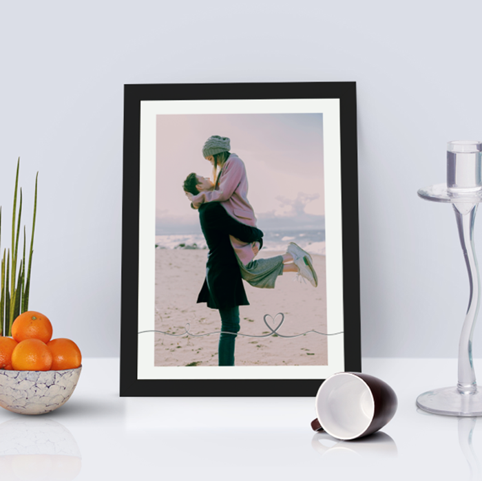 Show details for WOW A4 Heart script personalised poster