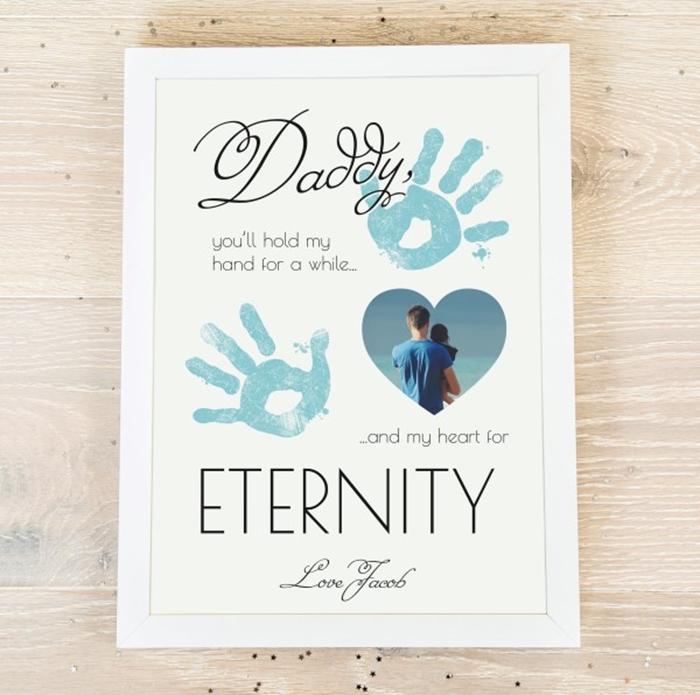 Picture of Daddy hand print personalised poster