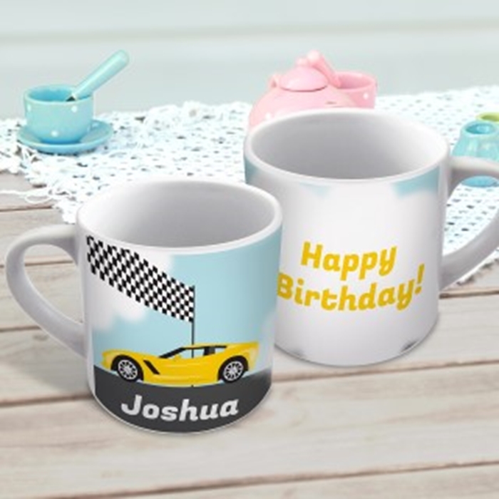 Picture of Racing car child's personalised mug