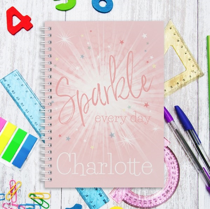 Picture of A5 Sparkle Every Day hardcover spiral notebook