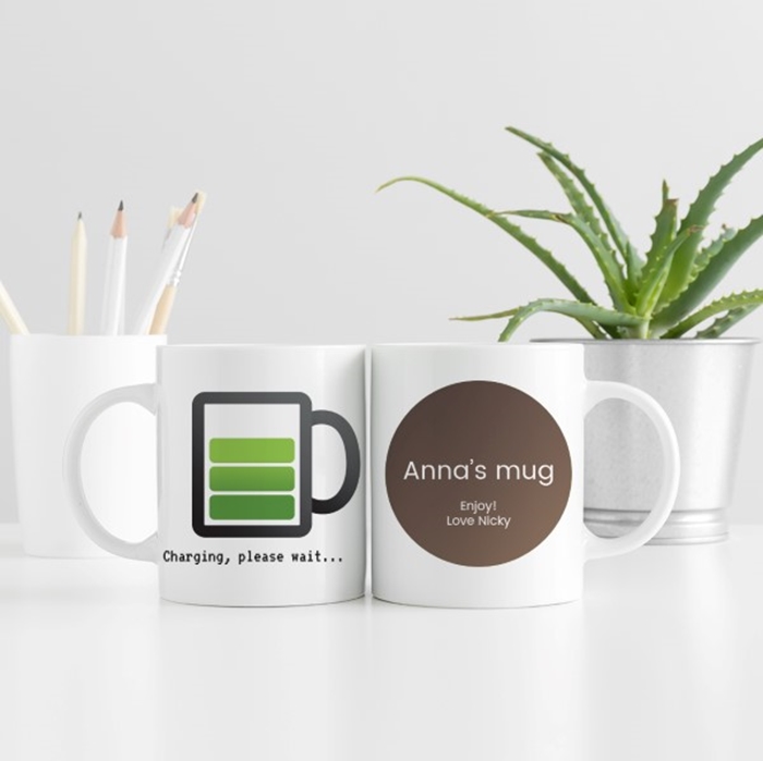 Picture of Charging, Please Wait personalised mug