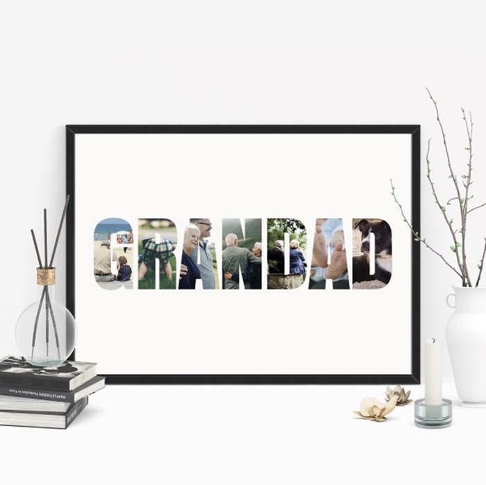 Picture of A3 Grandad photo personalised poster