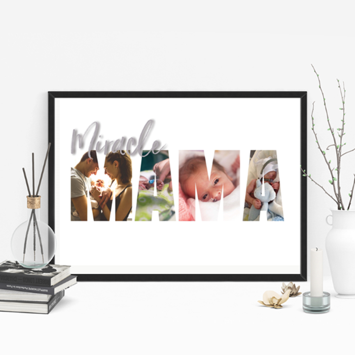 Picture of A3 Miracle Mama photo personalised poster
