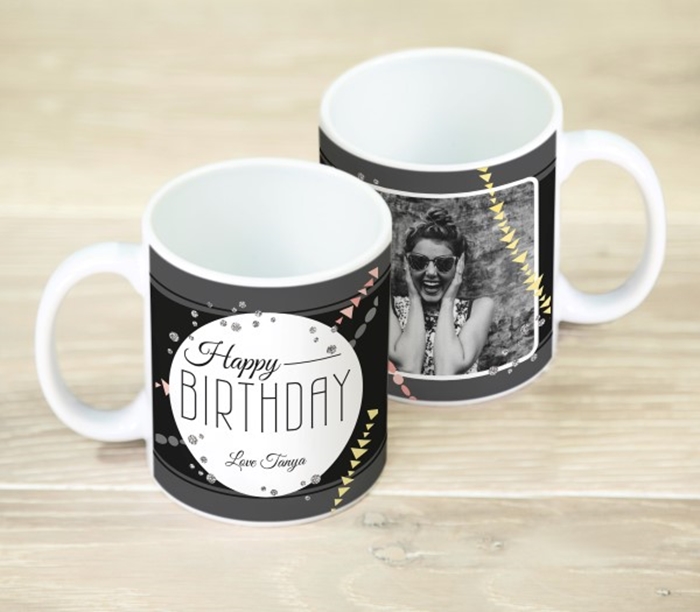 Picture of Happy Birthday Photo Personalised Mug