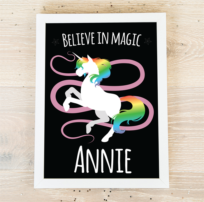 Picture of Dancing Unicorn personalised poster