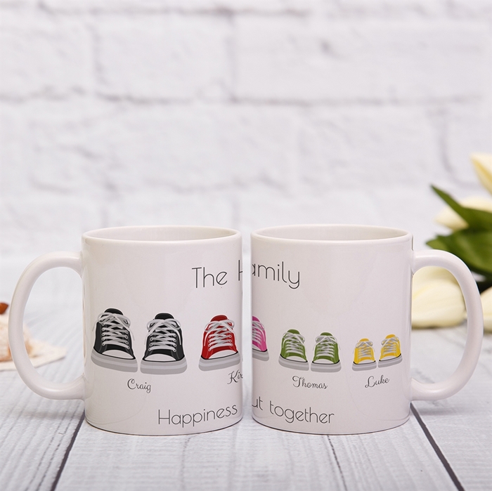 Picture of Converse-style family personalised mug