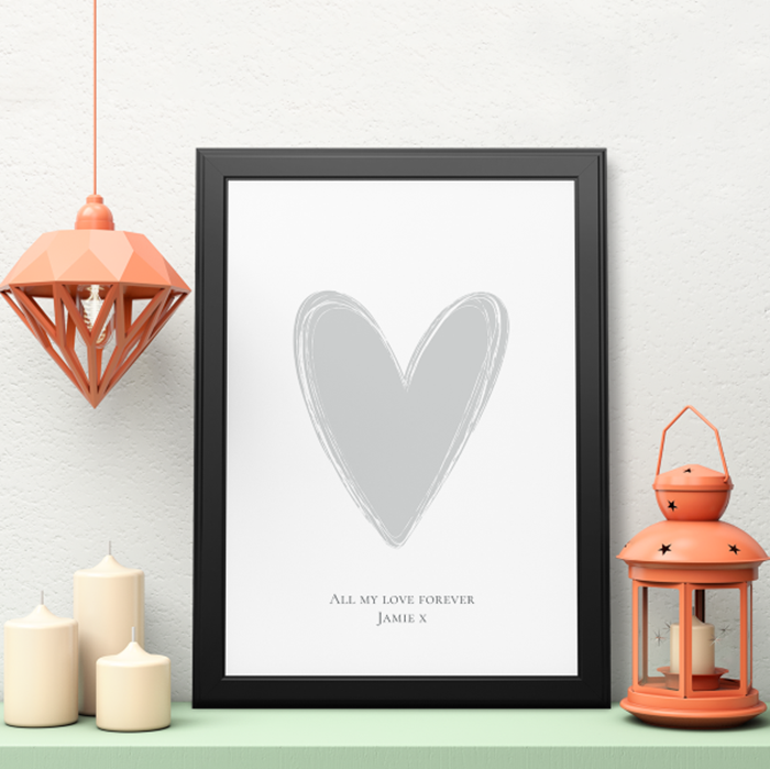 Picture of A3 Heart personalised poster