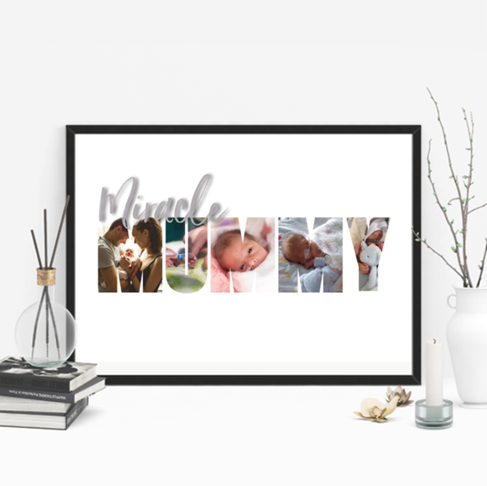 Picture of A3 Miracle Mummy photo personalised poster