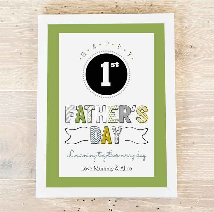 Picture of 1st Father's Day personalised poster