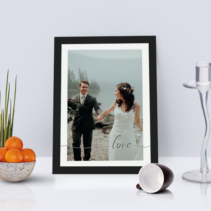 Show details for WOW A4 Love script personalised poster