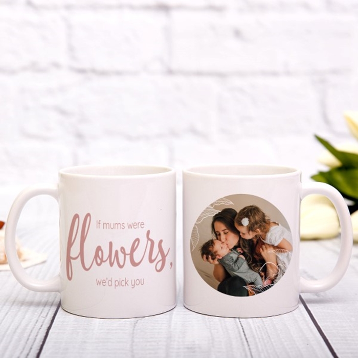 Show details for If you were a flower photo personalised mug