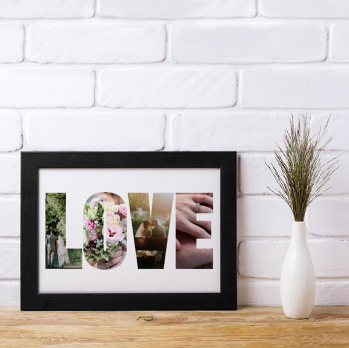 Show details for WOW A4 Love photo personalised poster
