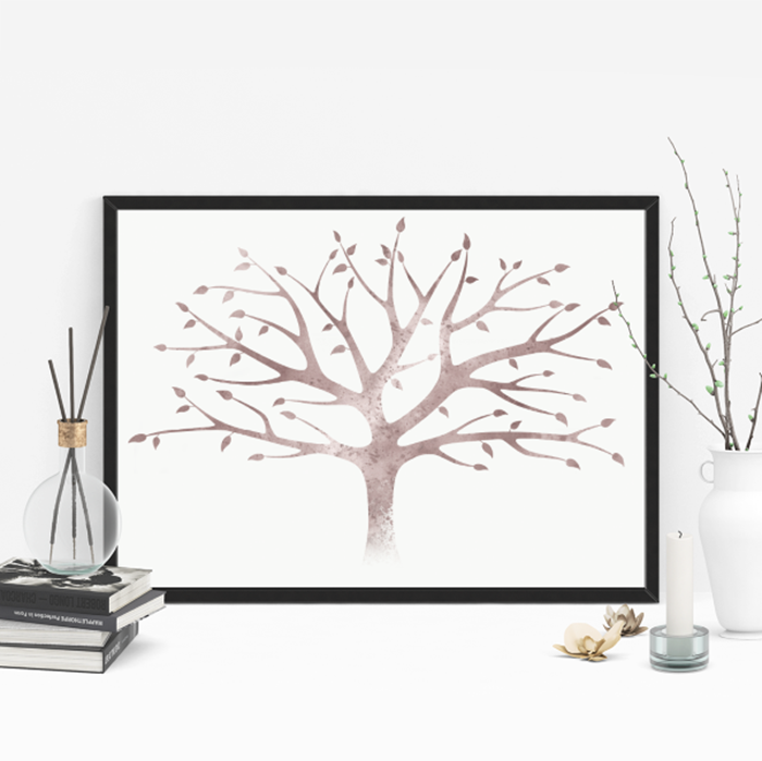 Picture of A3 Watercolour Family Tree personalised poster