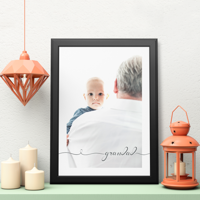 Picture of A3 grandad script personalised poster